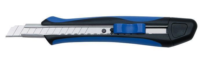 Odlamovací nůž "Soft-cut", modrá/černá, 9 mm, WEDO