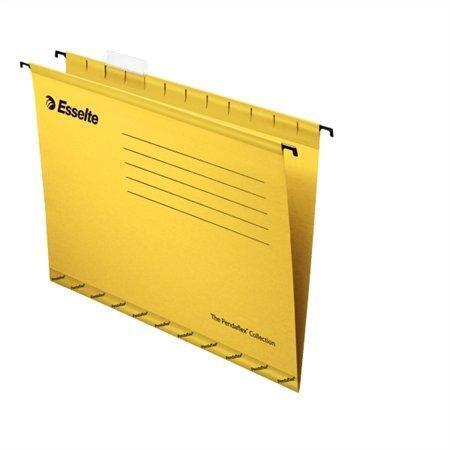 Zesílené závěsné desky "Classic", žlutá, A4, recyklovaný karton, ESSELTE
