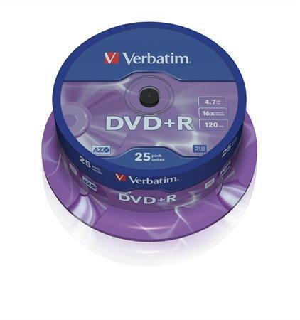 DVD+R 4,7GB, 16x, AZO, Verbatim, 25-cake
