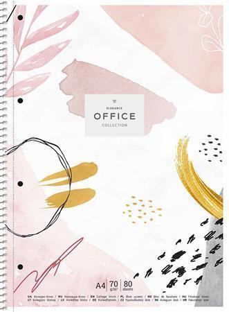 Spirálový sešit "Office collection", mix motivů, čtverečkovaný, A4+, 80 listů, SHKOLYARYK A4-080-650