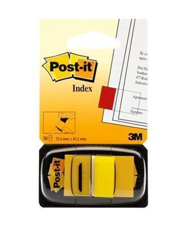 Záložky se zásobníkem, žlutá, 50 listů, 25x43 mm, 3M POSTIT