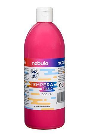 Temperová barva, tmavě růžová, 500 ml, NEBULO NTF-500-RO