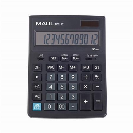 Kalkulačka "MXL 12", černá, stolní, 12 číslic, MAUL 7267090