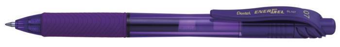 Gelové pero "EnerGelX BL107", fialová, 0,35 mm, s víčkem, PENTEL BL107-VX