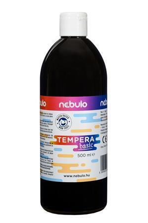 Temperová barva, černá, 500 ml, NEBULO NTF-500-FK