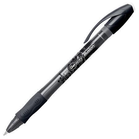 Gelové pero "Gel-ocity Illusion", černá, 0,35 mm, vymazatelné, s víčkem, BIC 943441