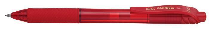 Gelové pero "EnerGelX BL107", červená, 0,35 mm, s víčkem, PENTEL BL107-BX