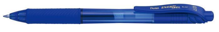 Gelové pero "EnerGelX BL107", tmavě modrá, 0,35 mm, s víčkem, PENTEL BL107-CAX