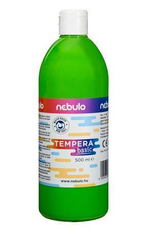 Temperová barva, světle zelená, 500 ml, NEBULO NTF-500-VZO