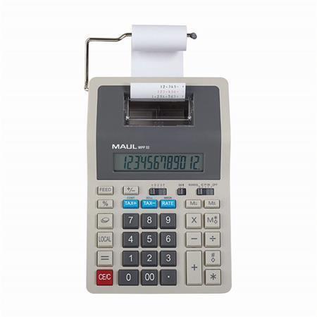 Kalkulačka "MPP 32", tisk, 12 číslic, s tiskárnou-2 barvy, MAUL 7272084