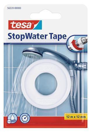 Instalatérská páska "StopWater Tape 56220", bílá, 12 mm x 12 m, TESA