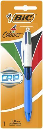 Kuličkové pero "4 Colours Originals Grip", čtyři barvy, 0,32 mm, zatahovací, blistr, BIC 8871292