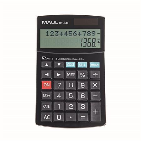 Kalkulačka "MTL 600", stolní, 12 číslic, 2 řádkový displej, MAUL 7269090