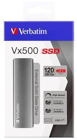 SSD (extérní paměť) "Vx500", šedá, 120 GB, USB 3.1, VERBATIM