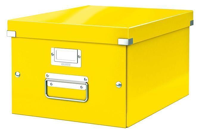 Krabice "Click&Store", žlutá, lesklá, A4, LEITZ