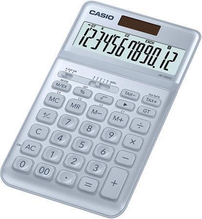 Kalkulačka stolní, 12 místný displej, CASIO "JW 200SC", kovově modrá