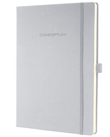 Exkluzivní zápisník "Conceptum", světle šedá, A4, čtverečkovaný, 194 listů, SIGEL