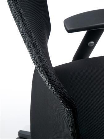 Manažerská židle "Jumpy", textilní, černá, černá základna, MaYAH