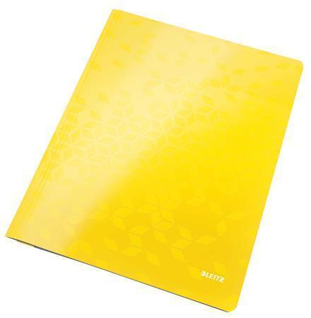 Desky s rychlovazačem "Wow", žlutá,  A4, laminovaný karton, LEITZ
