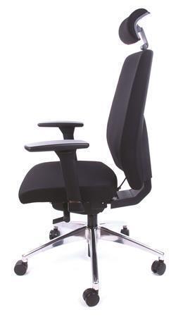 Kancelářská židle "Air", s nastavitelnými područkami, exkluzivní černé čalounění, MAYAH CM4013
