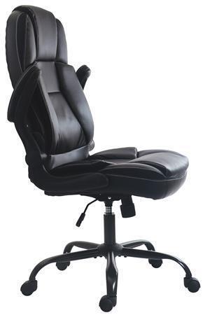 Kancelářská židle &quot;Continental&quot;, černá, textilní kůže, sklopná loketní opěrka