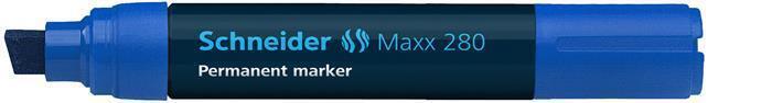 Permanentní popisovač "Maxx 280", modrá, 4-12mm, klínový hrot, SCHNEIDER