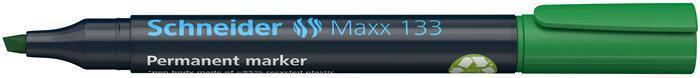 Permanentní popisovač "Maxx 133", zelená, 1-4mm, klínový hrot, SCHNEIDER