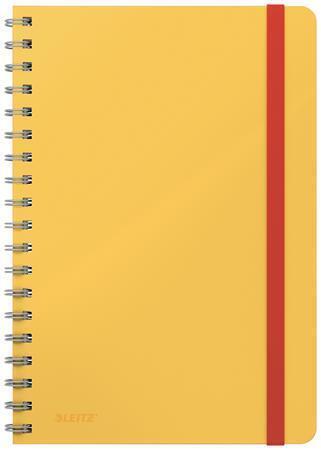 Spirálový sešit "Cosy Soft Touch", matně žlutá, linkovaný, B5, 80 listů, LEITZ
